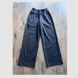 Athleta Wide Leg Sweatpants Black Size XS High Rise Lounge Pants